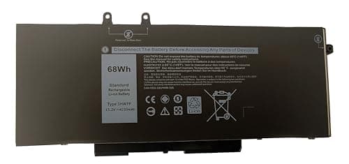 Image of 3HWPP 10X1J Laptop Battery for Dell Latitude 14 5401 5411 15 5501 5511 Precision 3541 3551 Series 3HWPP 03HWPP 10X1J N2NLL 1VY7F 01VY7F 3YNXM 451-BCMN Black Edition,4-Cell