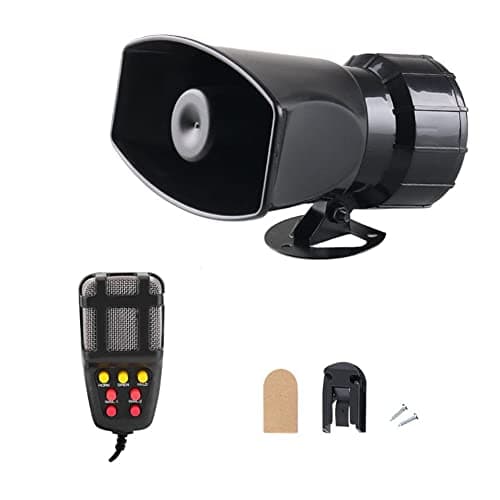 Image of Awwertse 12V 7 Sounds 120DB Wireless Electronic Siren Loud Car Warning Alarm Fire Siren Horn Car Accessories