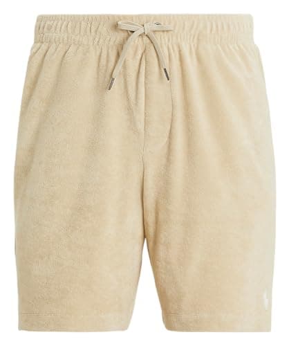 Image of Polo Ralph Lauren Men's Terry Towelling Shorts (UK, Alpha, M, Regular, Regular, Beige)