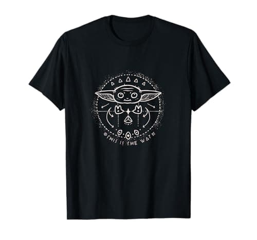 Image of Star Wars The Mandalorian Grogu This is The Way Geometric T-Shirt