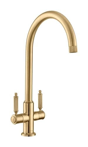 Image of Rangemaster TBM1AB/ Belfast MONOBLOC Dual Lever - Antique Brass Tap