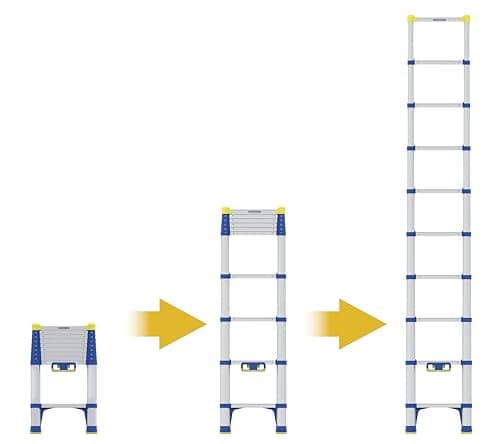 Image of Werner Soft Close Telescopic Extension Ladder 2.9m