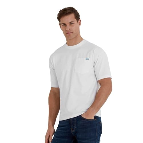 Image of TOG24 Denva Men's T-Shirt, Premium, Hevyweight Jersey Fabric Made from Supersoft Cotton Blend, Patch Pocket On Chest, Relaxed, Casual Fit