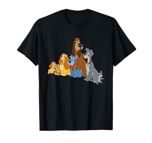 Image of Disney Lady and the Tramp Dogs T-Shirt T-Shirt
