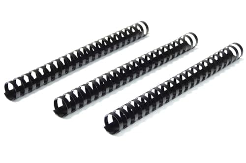 Image of RAYSON Plastic Binding Combs, 200 Sheets, 21 Rings, 25 mm Comb Binder Spines, A4, Black, Pack of 30