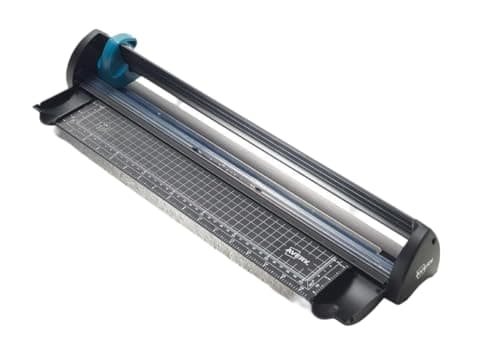 Image of Avery Compact Paper Cutter Trimmer, Black and Teal, 12 Sheet Capacity, A3CT