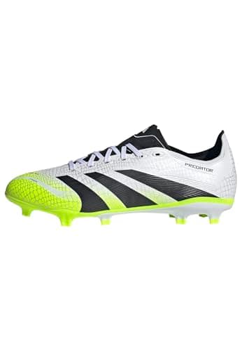 Image of adidas Unisex Predator League Firm Ground/Multi Ground Football Boots, Cloud White/Core Black/Lucid Lemon, 8 UK