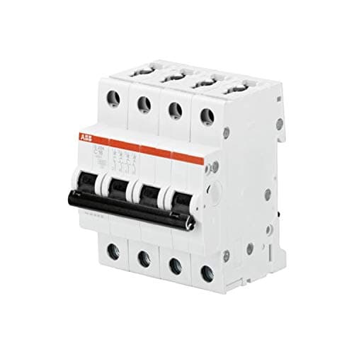 Image of ABB S204-C32 Miniature Circuit Breaker, 4 Pole, Type C, 6/10kA Breaking Capacity, 32 Amp Current (2CDS254001R0324)