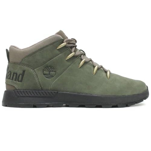 Image of Timberland Mens Sprint Trekker Mid Nubuck Dark Green Boots 9.5 UK