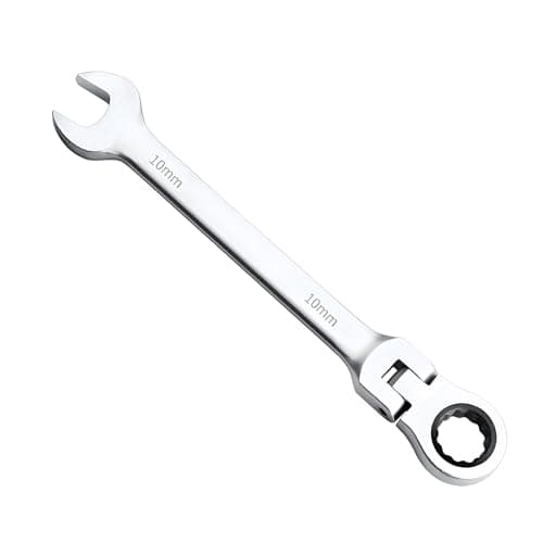 Image of Foyscr Combination Ratchet Spanner, CRV Forged 10mm Wrench, Industrial Dual Purpose Design, Anti Slip Anti Bend Hand Tool