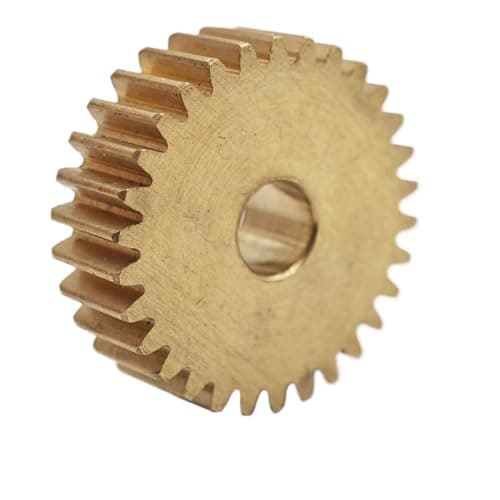 Image of Cabluandry 2pcs 0.5 Module 36T Copper Straight Teeth Gear 19mm OD 2mm Thick Pinion 0.5M 36 Teeth Gear Straight(2mm loose fit)