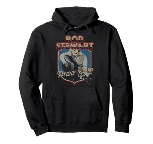 Image of Official Rod Stewart Forever Young Vintage Classic Rock band Pullover Hoodie