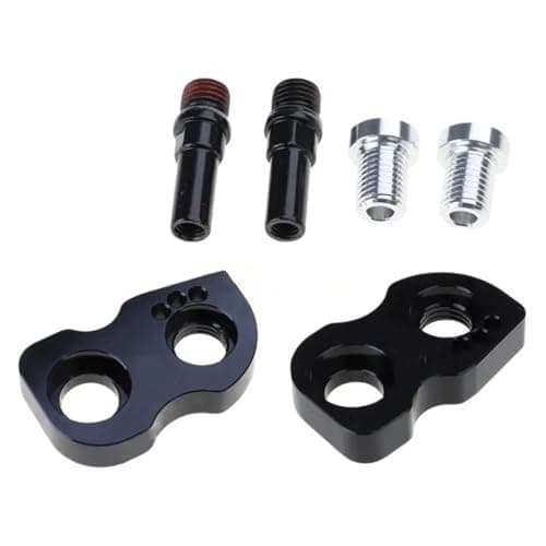 Image of HUASRCFP Bike Rear Brake Drum G6DE V Brake Post Extension Mounts Universal V Brake Extension Block Brake Extension Seats Set For Bike Wheel(Black)