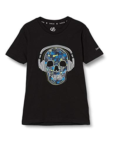 Image of Dare 2b DKT426 800C03 Go Beyond' Printed Cotton Casual T-Shirts/Polos/Vests - Black, Size 3-4