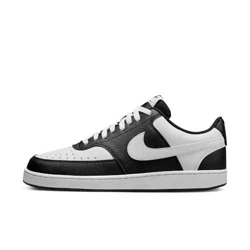 Image of Nike Men's Court Vision Low Sneaker, Black/White, 8