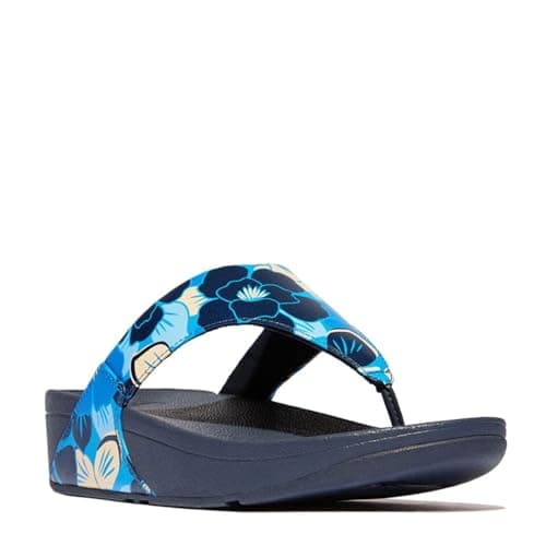 Image of Fitflop LULU FLOWERZ LEATHER TOE-POST SANDALS