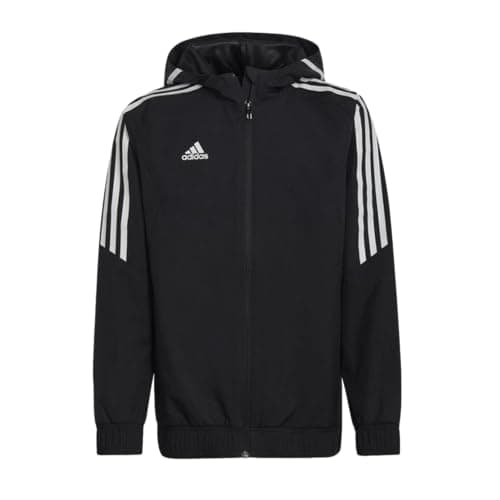 Image of adidas Youth Condivo 22 All Weather Jacket - Perfect for All Conditions Training, Black/White, S, black/white, S