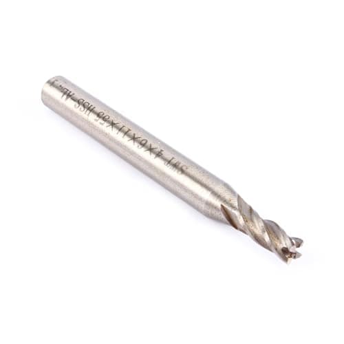 Image of Fdit HSS 4-Flute End Mill Cutter, 4mm to 12mm Straight Shank Spiral Milling Bit for CNC Copper Aluminum Steel Iron Processing
