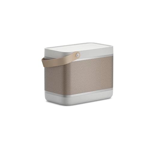 Image of Bang & Olufsen Beolit 20 – Portable Bluetooth Speaker with Wireless Charging, Loud 360 Degree Sound, Bluetooth Home and Outdoor Speaker, Qi Phone Charger Pad - Grey Mist