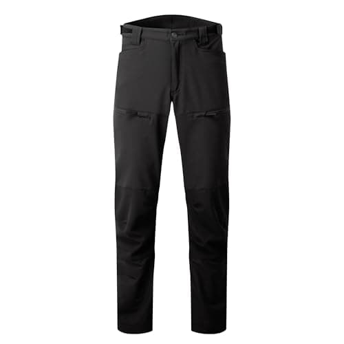 Image of Portwest CD844 WX2 Eco Stretch Work Safety Trousers Recycled Polyester Durable Multi Pocket Reinforced Knee Pad Service Pants Adjustable Fit UPF 40+ Protective Workwear, Regular, Black, 38
