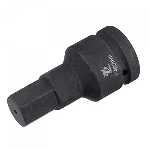 Image of sourcing map 27mm Impact Hex Bit Socket, 1" Drive 102mm Length CR-MO Steel Metric Sizes