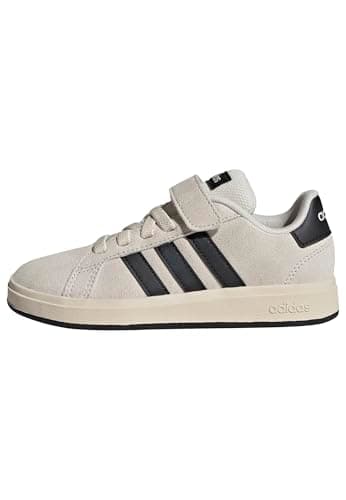 Image of adidas Unisex Kids Grand Court 00s Shoes Children, Wonder White/Core Black/Wonder White, 2 UK