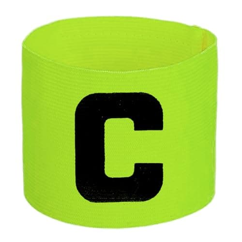 Image of LICQIC Captains Armband, Elastic Sports Arm Band, Adjustable Captain Armbands, for football, hockey, rugby and many other sports (Design B, Green)