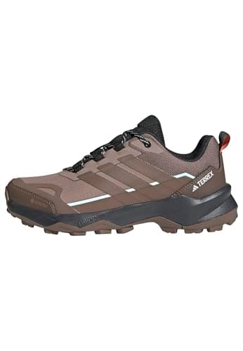 Image of adidas Women's Terrex Skychaser AX5 Gore-TEX Hiking Shoes, Trace Brown/Earth Strata/Semi Impact Orange, 7 UK