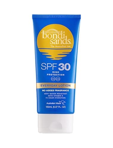 Image of Bondi Sands Fragrance Free Sunscreen Lotion SPF 30 | Non-Greasy Broad-Spectrum Formula Moisturises, Soothes, and Protects Skin, Water Resistant Up To 4 Hours + Cruelty Free | 150 mL/5.07 Oz