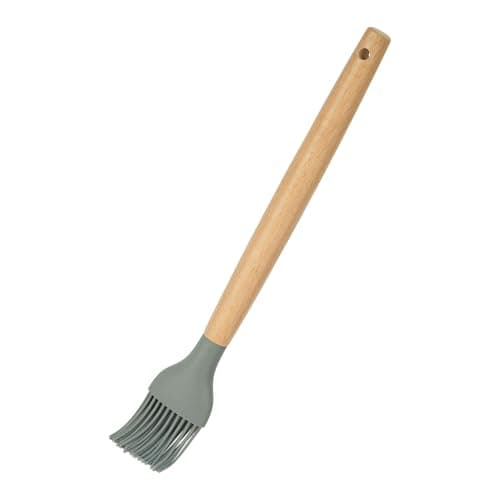 Image of Silicone Pastry Brush – Professional Heat Resistant Basting Brush with Removable Head – Non-Stick, BPA Free for Baking, Grilling & BBQ – 27cm Premium Silicone Bristles & Bamboo Handle