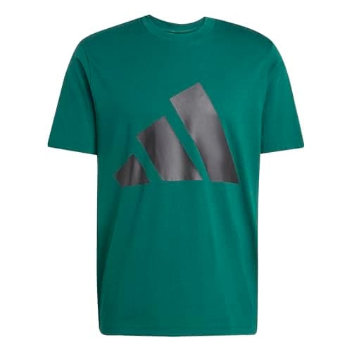 Image of adidas Men's Essentials Big Logo Single Jersey TEE, Collegiate Green/Black, M