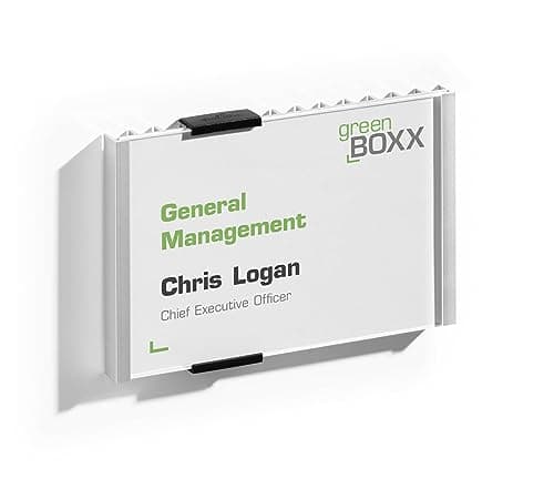 Image of Durable Information Door and Wall Sign 149 x 105.5mm - Silver - Includes Fittings - For Offices, Hotels, Public Buildings, etc.