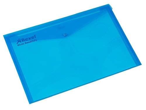 Image of Rexel 111355 Popper Wallets A4 - 1-Piece, Assorted Colour