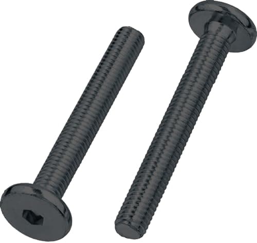 Image of M6 (6mm x 30mm) Black Flat Head Furniture Screw Hex Drive Socket with Metric Thread Fully Threaded Furniture Bolts for Furniture Cots Beds Crib and Chairs (Pack of 12) K06A