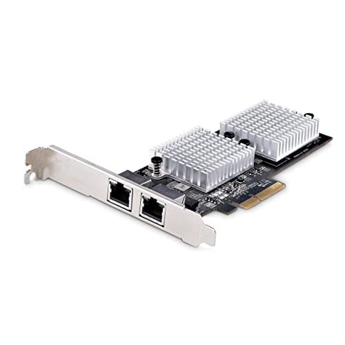Image of StarTech.com 2-Port 10GbE PCIe Network Adapter, Network Card for PCs/Servers, Six-Speed PCIe Ethernet Card with Jumbo Frame Support, NIC/LAN Interface, 10GBASE-T and NBASE-T