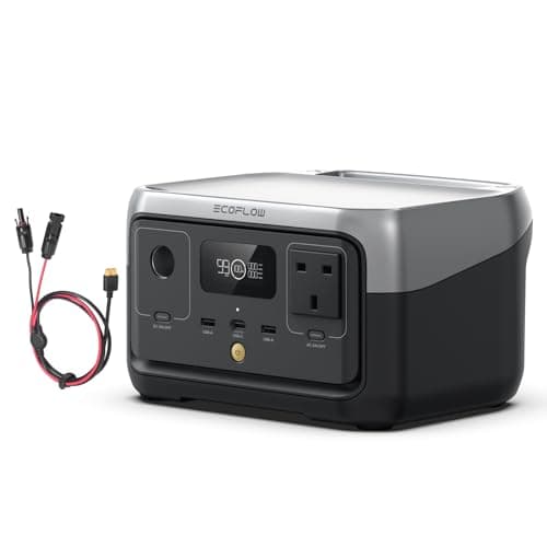 Image of EF ECOFLOW RIVER 2 256Wh Portable Power Station with XT60 Cable, Solar Generator with LiFeP04, up to 600 W Power, Quick Charge in 1 Hour, Balcony Power for Camping/Emergency Power/Motorhomes/Home