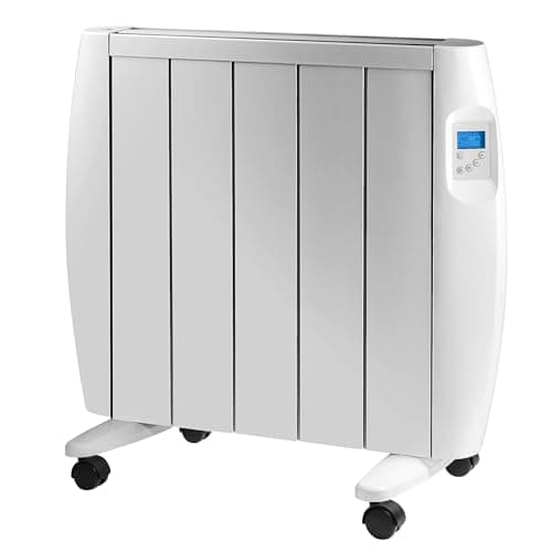 Image of Daewoo Ceramic Heater, 1500W, Stylish, Wall Mount Or Free Standing Radiator, Safety Tip Over Switch, Overheat Protection, 7 Day Program Timer, LCD Display, Adjustable Thermostat, Anti-Frost, White