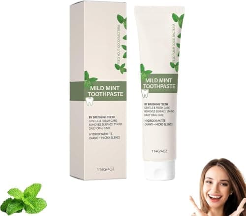 Image of Nano-Hydroxyapatite Toothpaste Mint Flavor, Fluoride Free Toothpaste, HydroxyapatiteToothpaste for Sensitive Teeth, Gentle & Fresh Care (1PC, 114g)