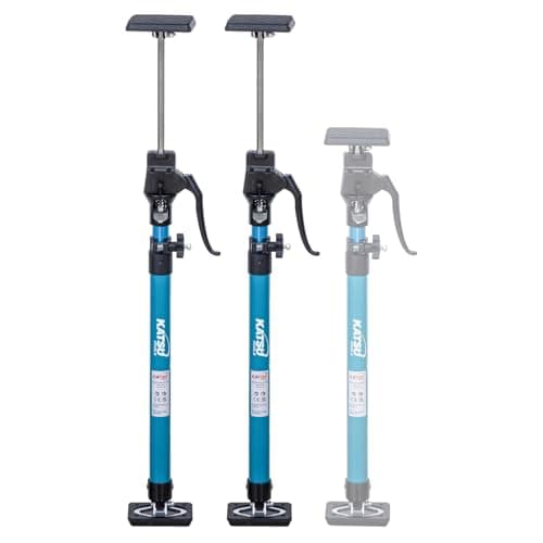 Image of KATSU Tools 2 Pack Telescopic Ceiling Support 60-115cm Steel Quick Adjustable Drywall Support Props, Aluminum Handle, 40kgs Load Capacity, for Positioning, Holding and Fixing Gypsum Plasterboard