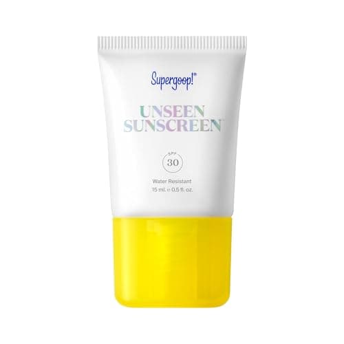 Image of Supergoop! Unseen Sunscreen - SPF 30 - Invisible, Broad Spectrum Face Sunscreen + Makeup-Gripping Primer - Weightless, Scentless - For All Skin Types & Skin Tones - 0.5 fl oz