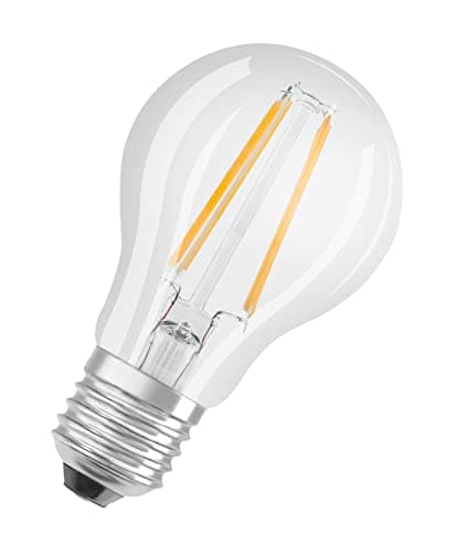 Image of OSRAM LED Base Classic A / LED-lamp in bulb shape with E27-base / not dimmable / replacement for 60 Watt / filament style clear / warm white - 2700 Kelvin / pack of 3