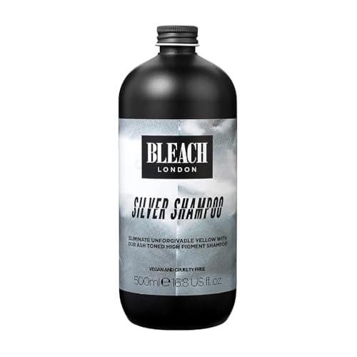 Image of Bleach London Silver Shampoo - Vegan & PETA-Approved Purple Toning Formula, for Brighter Blonde Hair, Neutralises Yellow Tones - Paraben & Silicone Free - (500 ml)