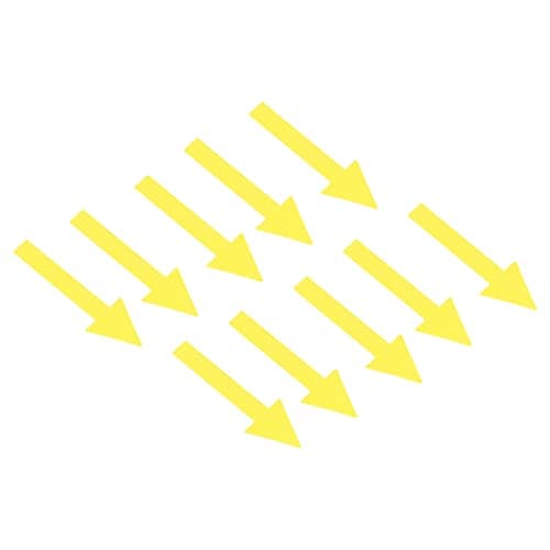 Image of PATIKIL Arrow Sticker 2 Inch, 4 Sheet Directional Sign PVC Adhesive Removable Floor Decal for Floor Wall Marking, Yellow