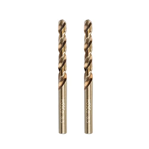 Image of Gunpla Cobalt Drill Bits 8.5mm 2-Pieces, M35 HSS Metric Straight Shank Jobber Drill Bit Set for Hardened Stainless Steel, Metal, Aluminium, Tile, Wood, Plastic and Cast Iron…