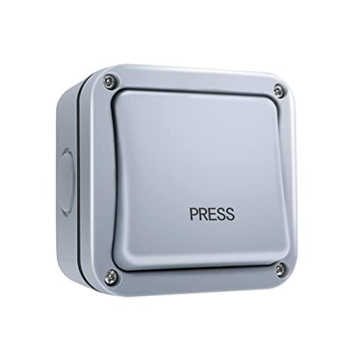 Image of TOPENS TC148 Waterproof Wall Push Button Surface Mounted Wired Release Switch for Automatic Gate Opener, Door Access Control System and Doorbell System, Momentary Contact Switch for Outdoor Use