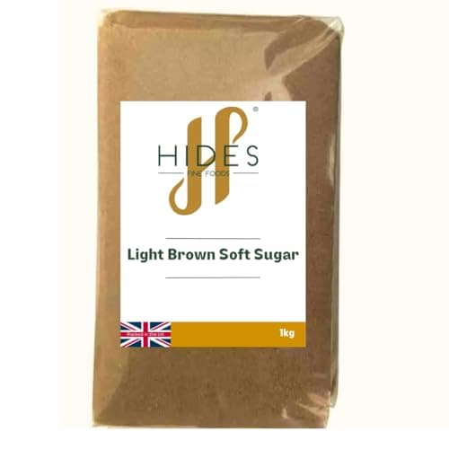 Image of Hides Fine Foods - Light Brown Soft Sugar 1kg - GMO - Free - Suitable for Vegetarians - Baking - Cookies - Caramel - Pies - Brownies - Desserts - Cooking