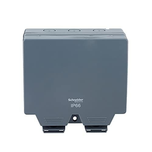 Image of Schneider Electric Lisse Weatherproof IP66 2 gang switched 13A socket - LWP3020