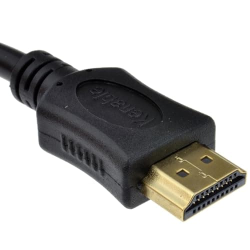 Image of kenable HDMI Cable High Speed 1080p 4K 3D ARC Ethernet Gold Plated TV Lead Black 1m
