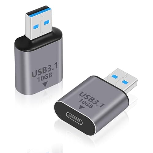 Image of Duttek USB C Female to USB Male Adapter 10Gbps, Type C to USB 3.1 Gen 2, Type C to USB 3.1 OTG Adapter Fast Charging for iPhone, MacBook,PC, Laptop, Charger, Power (2Pack)