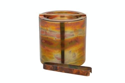 Image of BarCraft Stainless Steel Ice Bucket with Lid and Tongs, 1.5 Litres (2.5 Pints), Copper Finish